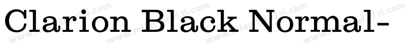 Clarion Black Normal字体转换